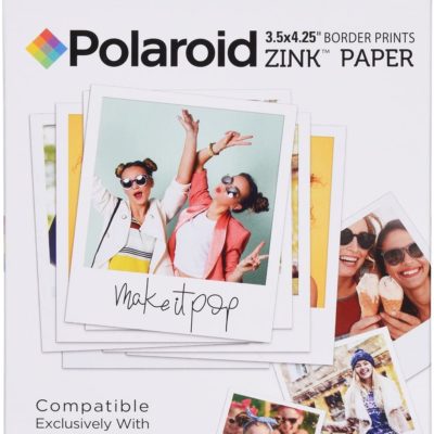 Zink Polaroid 3.5 x 4.25 inch Premium Zink Border Print Photo Paper (20 Sheets) Compatible with Pop Instant Camera