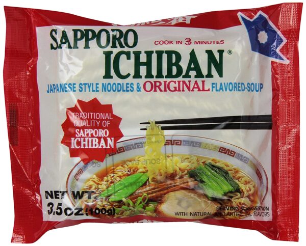 SAPPORO Ichiban Noodle Instant Bag, Original, 3.5 Ounce (Pack of 24)